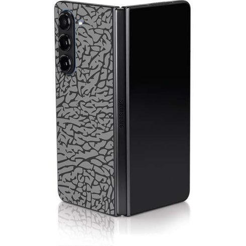 Elephant Print Grey Galaxy Z Fold5 5G Skin